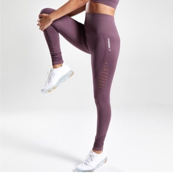 Gymshark Energy Purple Seamless Workout Leggings Women’s Size XS - Picture 1 of 9